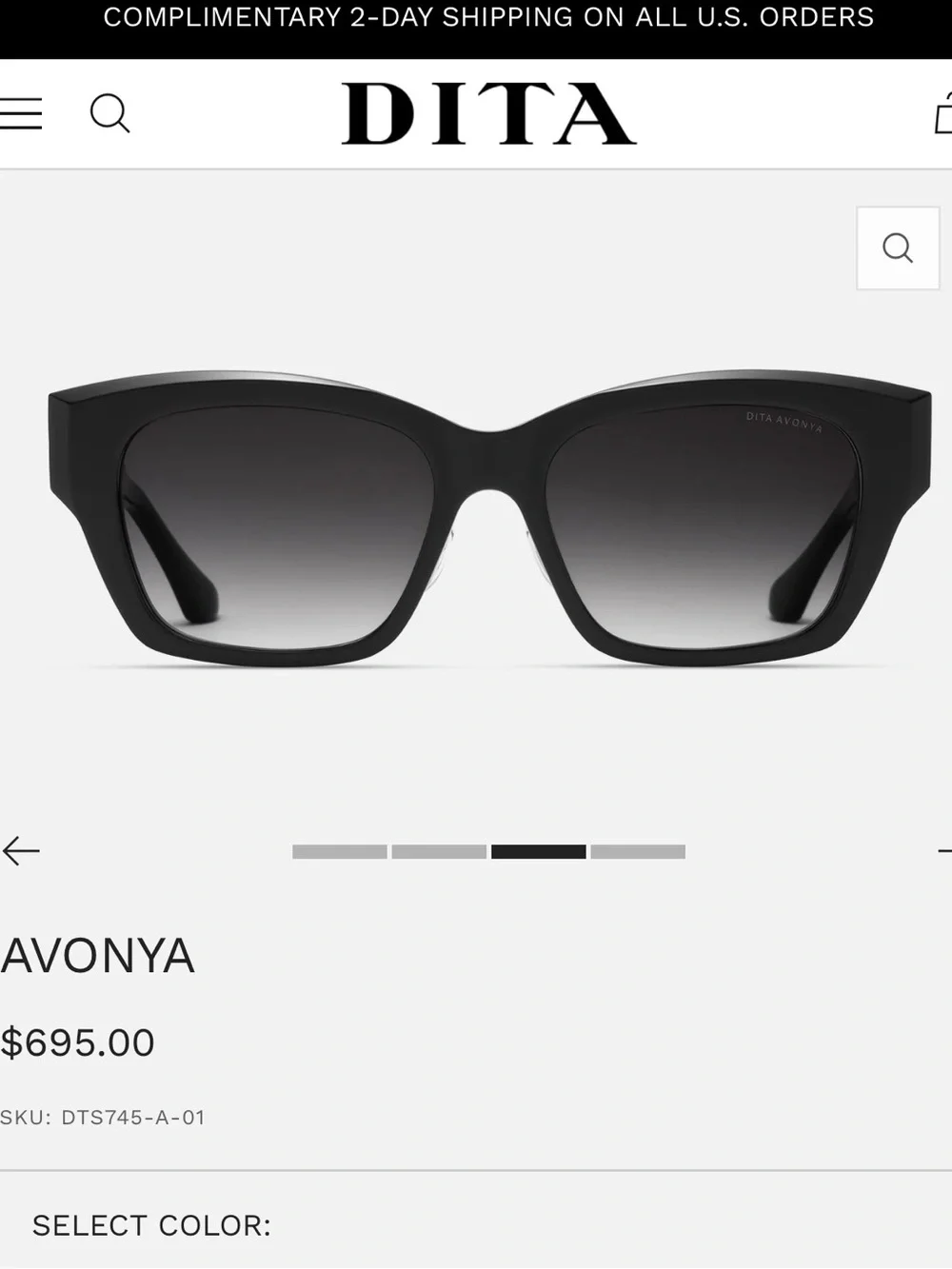 DITA sculpted black